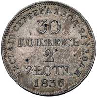 30 kopiejek = 2 złote 1836 Warszawa, Plage 374, patyna