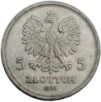 5 złotych 1930, Warszawa, \Sztandar głęboki, Parchimowicz 115 b