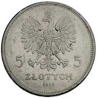 5 złotych 1931, Warszawa, Nike, Parchimowicz 114 d, rzadka moneta w ładnym stanie zachowania