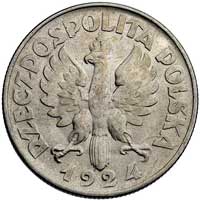 2 złote 1924, Filadelfia, moneta wybita odwróconym stemplem, Parchimowicz 109 c