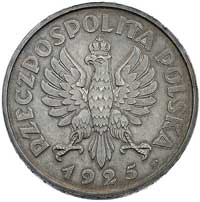 5 złotych 1925, Konstytucja, na rewersie 81 perełek, Parchimowicz 113 b, wybito 1.000 sztuk, srebr..