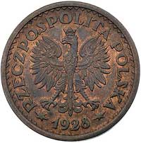 1 złoty 1928, Nominał w wieńcu liściastym, bez napisu PRÓBA, Parchimowicz P-127 c, wybito 5 sztuk,..