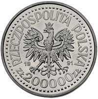 200.000 złotych 1991, Jan Paweł II, Parchimowicz P-640 b, wybito 500 sztuk