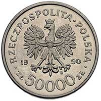 50.000 złotych 1990, Solidarność 1980-1990, Parchimowicz P-618, wybito 500 sztuk