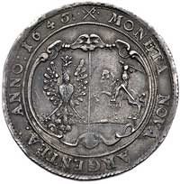 talar 1645, Mitawa, Aw: Popiersie księcia i napis wokoło IACOBI DVCIS CURLANDIÆ & SEMGALLIÆ, Rw: T..
