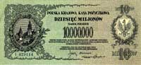 10 mln marek polskich 20.11.1923, seria I, Miłczak 39, Pick 39