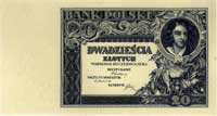 20 złotych 20.06.1931, - nieskończony druk jednej strony (głównej) banknotu, Miłczak 72, Pick 73