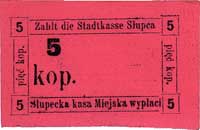 Słupca - 5 i 10 kopiejek bez daty, 5 kopiejek 1.10.1914, Jabłoński 1606-1608, łącznie 3 sztuki