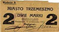 Trzemeszno (Tremessen) - 2 marki 20.10.1919, wydane przez miasto, Jabłoński 3538