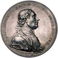 Karol Wyrwicz-rektor Collegium Nobilium, medal autorstwa J. F. Holzhaeussera wybity z polecenia St..