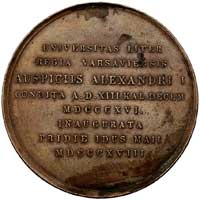 założenie Uniwersytetu Warszawskiego w 1816 r.- medal autorstwa K. Stuckharta wybity w 1818 r., Aw..
