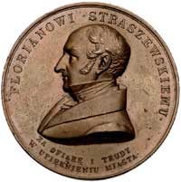 Florian Straszewski - medal autorstwa Johanna Daniela Boehma wybity w 1838 r., Aw: Popiersie w lew..