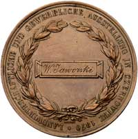 Wystawa Rolniczo-Przemysłowa w Czerniowcach 1870-medal autorstwa Leisera, Aw: Herb Mołdawii pod ko..