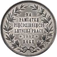 Alojzy Żółkowski- medal na pamiątkę 50-letniej pracy na scenie 1882 r., Aw: Popiersie trzy czwarte..