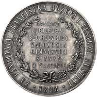 300-lecie Gimnazjum św. Anny w Krakowie 1888 r., H-Cz.8010, cynk 53 mm, 39.52 g