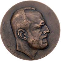 Andrzej Potocki- medal autorstwa L. Pugeta 1908 r., Aw: Głowa w prawo i niżej sygn., Rw: Tarcza z ..