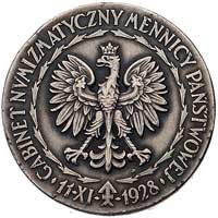 otwarcie Gabinetu Num. Mennicy 1928 r.- medal autorstwa Wł. Terleckiego i St. Rufina Koźbielewskie..
