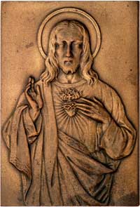 Serce Chrystusa- autorstwa St. Rufina Koźbielewskiego 1926 r.; j.w. inny egzemplarz, Strzałk.-Plak..