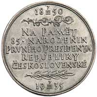Tomasz Garrique Masaryk- medal autorstwa O. Spanela 1935 r., Aw: Popiersie w prawo i napis w otoku..
