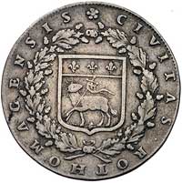 żeton miasta Rouen 1662 r., Aw: Herb miasta i na