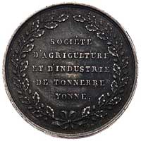 medal Towarzystwa Rolniczego i Przemysłowego w Tonnerre, 1837 r., Aw: Leżący baran na tle narzędzi..