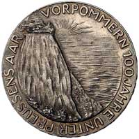 100-lecie Pomorza Zachodniego pod władzą pruską- medal autorstwa Karla Goetza 1915 r., Aw: Orzeł w..