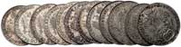 zestaw monet 20 krajcarowych 1810 Wiedeń, 1816 Krzemnica, 1819 Mediolan, 1823, 1827, 1828 i 1830 W..