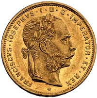 8 forenów = 20 franków 1887, Wiedeń, Fr. 419, zł