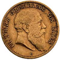 Fryderyk I 1856-1907, 10 marek 1903 G, (Karlsruhe), J. 188, Fr. 3758, złoto, 3.96 g