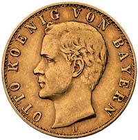 Otto 1886-1913, 10 marek 1888 D, (Monachium), J. 198, Fr. 3769, złoto, 3.93 g