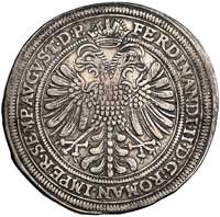 talar 1625, Aw: Trzy tarcze herbowe, wokół napis, Rw: Dwugłowy orzeł i napis z tytulaturą cesarza ..
