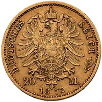 20 marek 1872 E, (Drezno), J. 258, Fr. 3840, złoto, 7.94 g