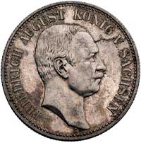 2 marki 1905 E, (Muldenhütten), J. 137, moneta pamiątkowa wybita z okazji wizyty króla w mennicy, ..