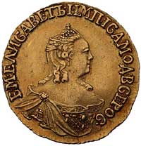 rubel 1756, Moskwa, Bitkin 42, Fr. 100, złoto 1.59 g