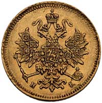 3 ruble 1874, Petersburg, Bitkin 36, Fr. 149, złoto, 3.89 g