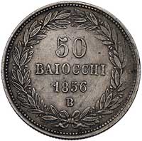 Pius IX 1846-1878, 50 baiocchi 1856, Bolonia, Be