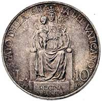 Pius XII 1939-1958, 10 lirów 1941, Rzym i 5 lirów 1942 Rzym, Berman 3374 i 3375, srebro, razem 2 s..