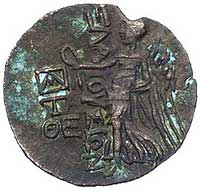 CYLICJA- Elaiussa, AE-20 120-80 pne, Aw: Głowa Zeusa w prawo, za nią litery AP, Rw: Nike z wieńcem..