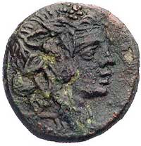 PONT- Amizos, AE-22 120-80 pne, Aw: Głowa Dionizosa w wieńcu z bluszczu w prawo, Rw: Cista mystica..