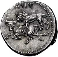CYLICJA- Tarsos, satrapa Mazaios 361- 334 pne, stater, Aw: Baaltar siedzący na tronie z berłem i o..