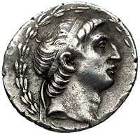 SYRIA- Demetrios I Soter 162- 150 pne, tetradrachma, Aw: Głowa w diademie w prawo, wokół wieniec l..