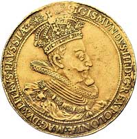 5 dukatów (donatywa) 1614, Gdańsk, Aw: Popiersie króla w ozdobnej zbroi, w niej ukryta data i inic..