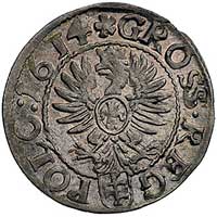 grosz 1614, Kraków, odmiana z herbem Pilawa, Kurp. 387 R3, Gum. 950