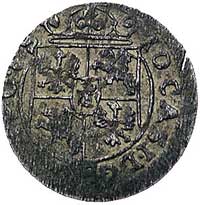 półtorak 1659, Poznań, Kurp. 60 R6, Gum. 1655, T. 24, moneta wybita niecentrycznie, ale bardzo rza..