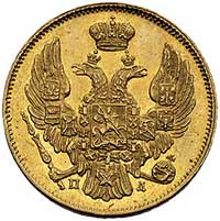 3 ruble = 20 złotych 1835, Petersburg, Plage 301, Fr. 111, złoto, 3.89 g, piękny egzemplarz