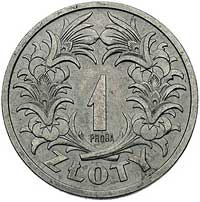 1 złoty 1929, Nominał w wieńcu liściastym, na rewersie wypukły napis PRÓBA, Parchimowicz P-128.d, ..