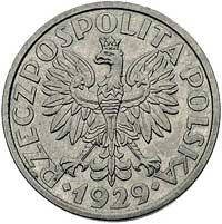 1 złoty 1929, Nominał w wieńcu liściastym, bez napisu PRÓBA, Parchimowicz P-128.e, wybito 115 sztu..