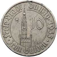 10 guldenów 1935, Berlin, Ratusz, Parchimowicz 69, rzadkie, drobne uszkodzenia na rancie