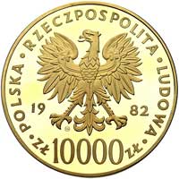 10.000 złotych 1982, Szwajcaria, Jan Paweł II, Parchimowicz 363.b, wybito 700 sztuk, złoto, 34.48 ..