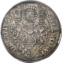 Karol II 1587-1617, talar 1611, Złoty Stok, F.u.S. 2156, Dav. 7089, bardzo ładny egzemplarz ze sta..